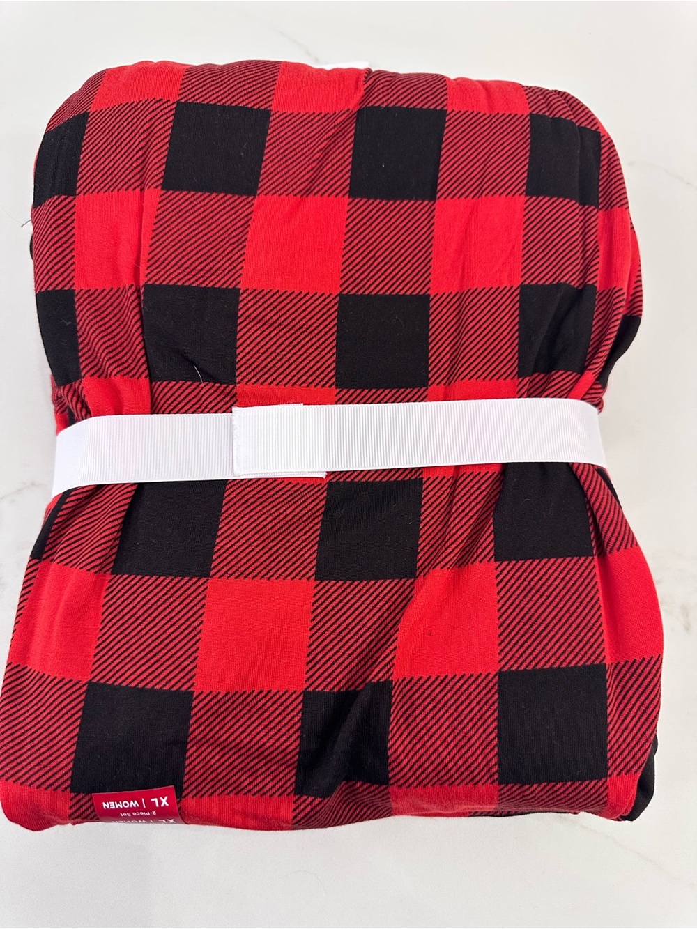 Cuddl Duds Red and Black Buffalo Plaid Pajama Set - Picture 3 of 3